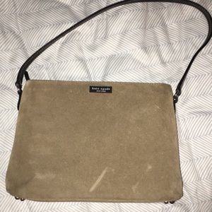 Kate Spade tan suede hobo handbag vintage